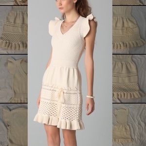 LIKE NEW RED Valentino Cable Knit Sleeveless Dress